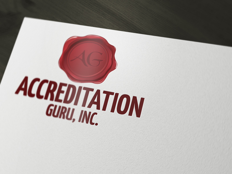 Accreditation logo design with seal of approval